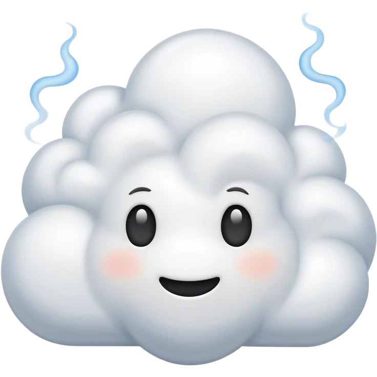 whimsical smoke effect emoji, Disney cartoon style, puffy, swirling emoji