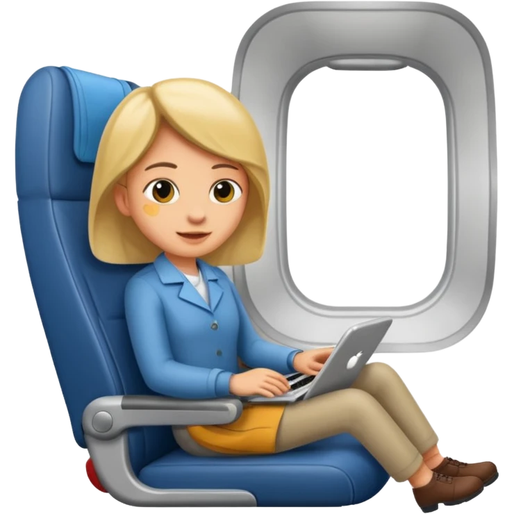 passanger in plane seat emoji