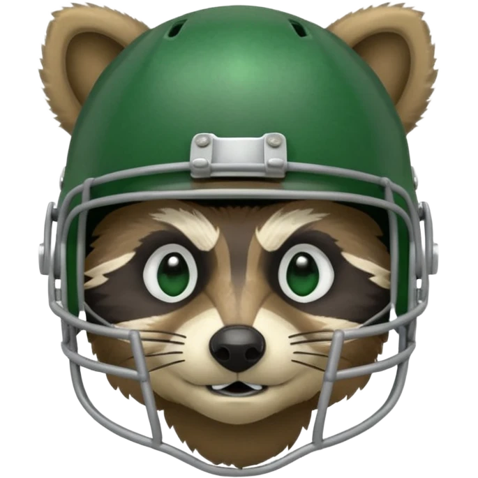 american football player raccoon green emoji