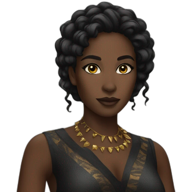 Beautiful Black panther woman emoji