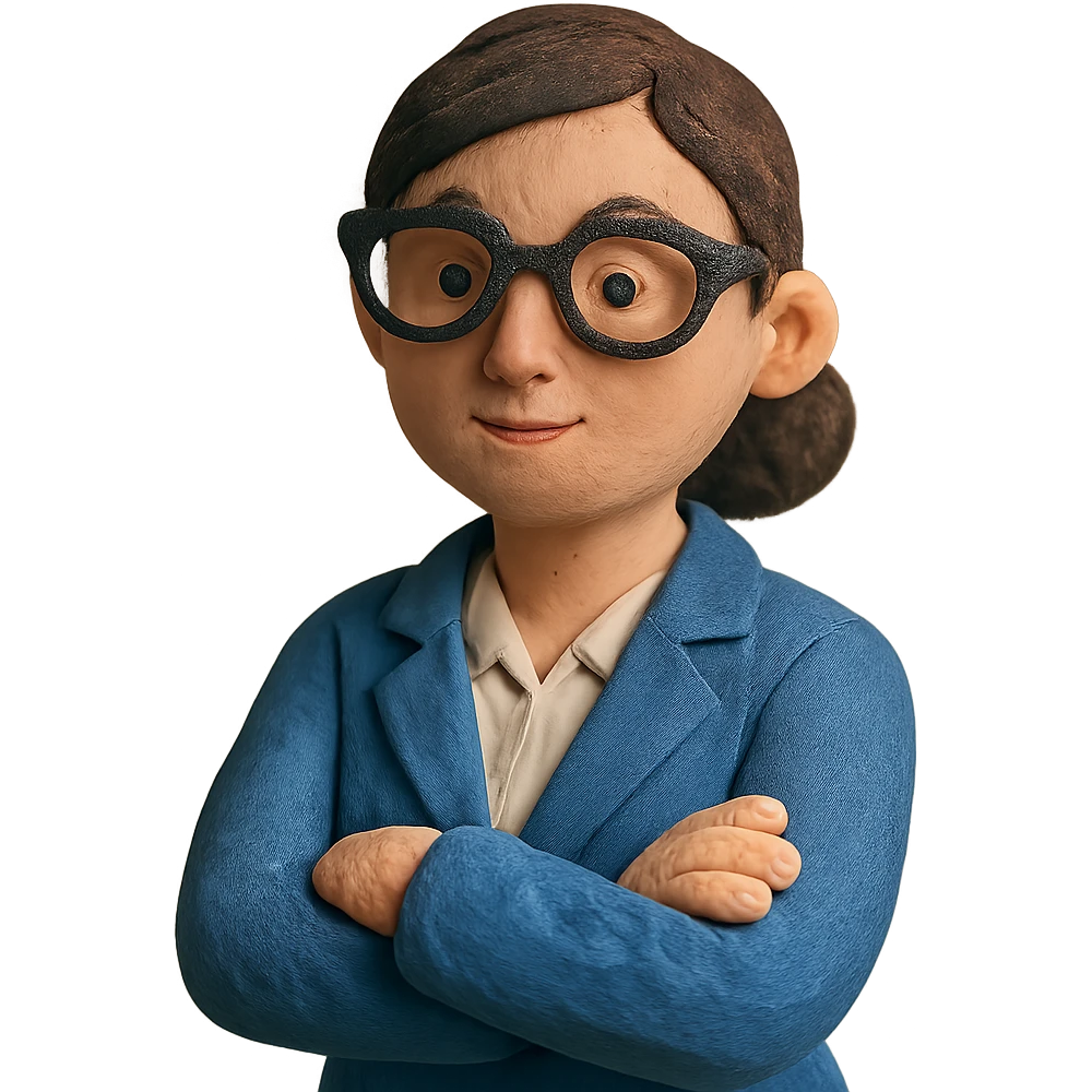 business lady with black rimmed glasses emoji