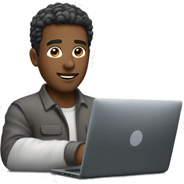a guy who works on his computer emoji