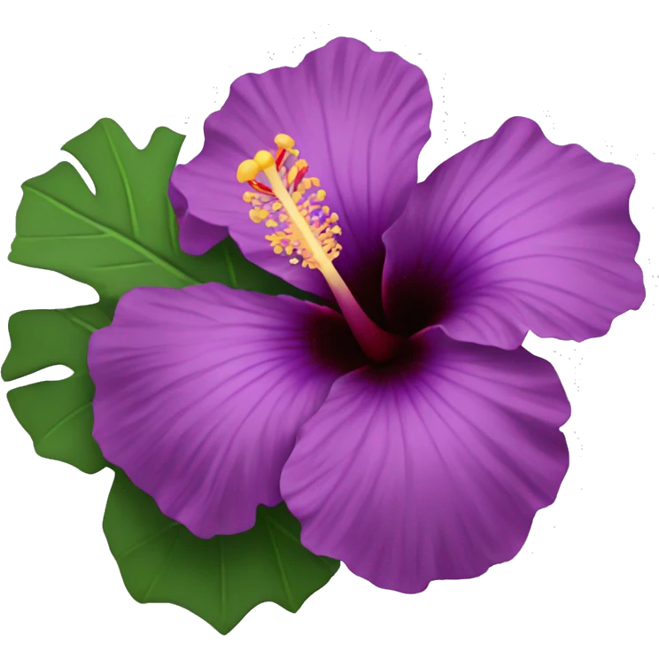 Purple hibiscus flowe emoji