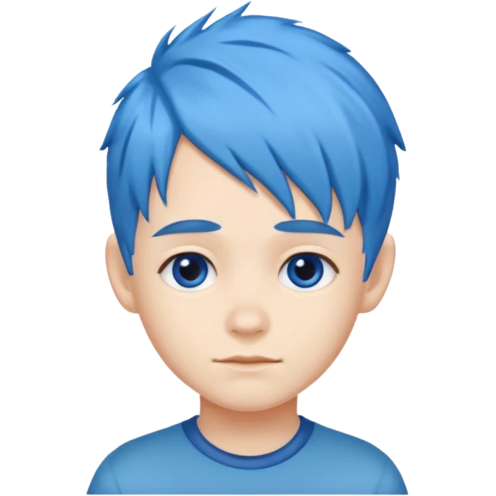 blue haired kid emoji