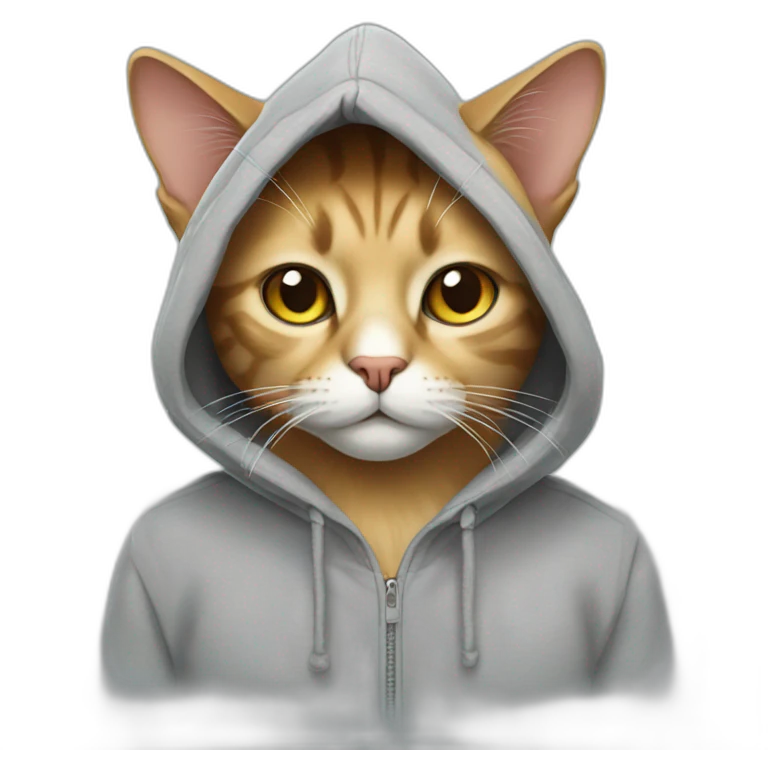 cat with hoodie emoji