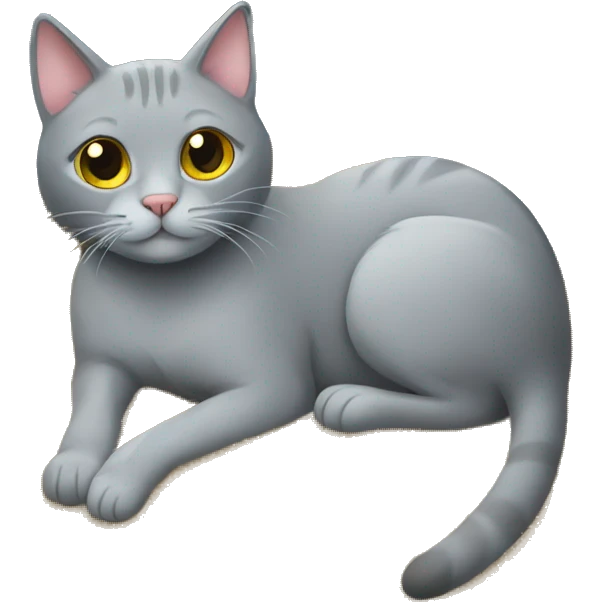 grey cat in litter box emoji