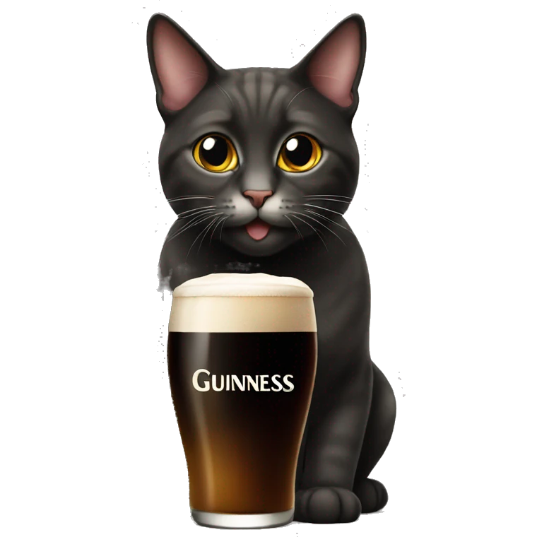 Cat with a Guinness  emoji