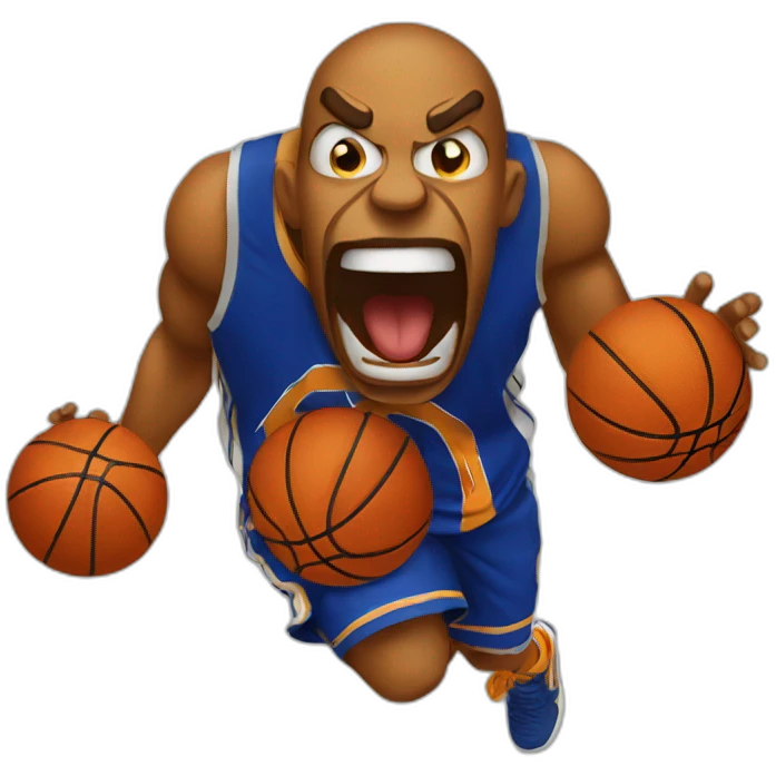 Screaming basketball emoji