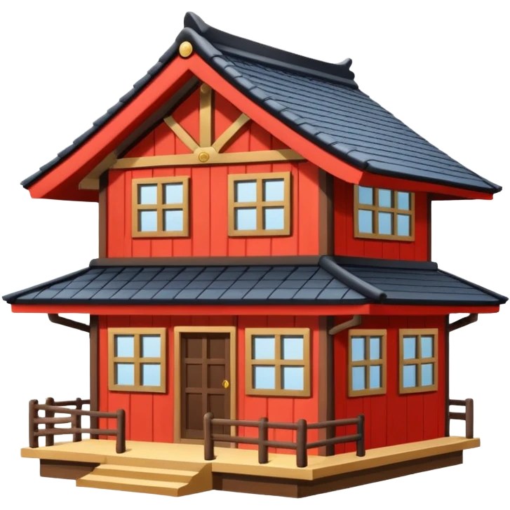 japan style wood house emoji