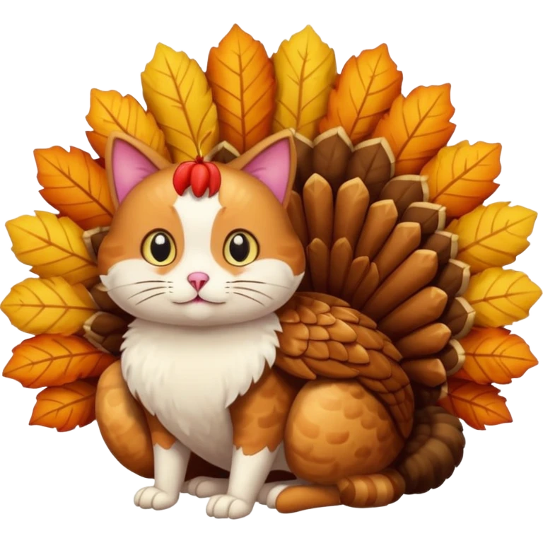 Thanksgiving turkey cat emoji
