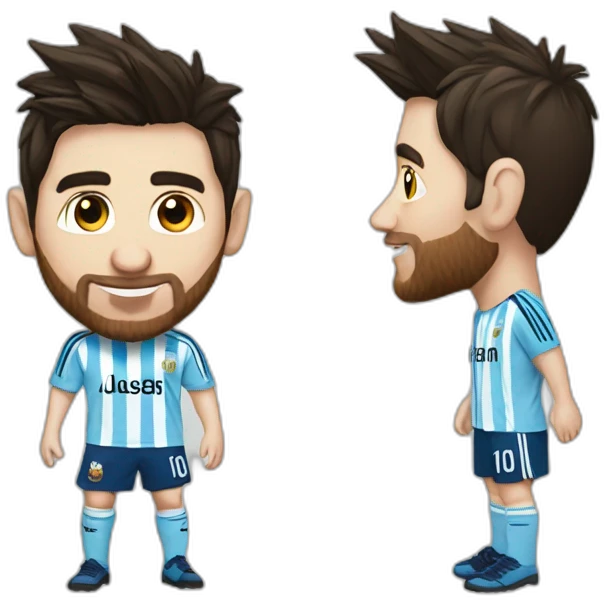 messi with argentinian tshirt emoji