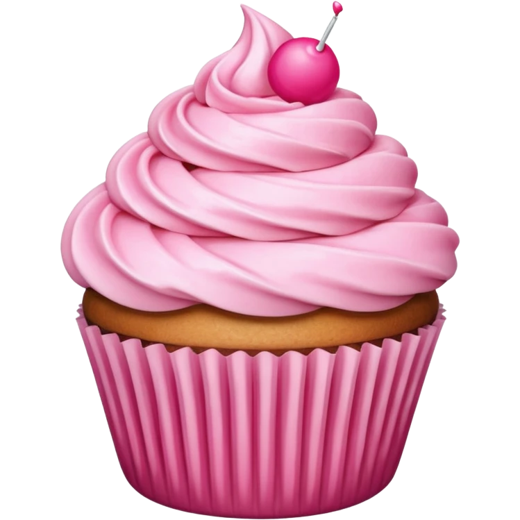 Cupcake with pink icing emoji