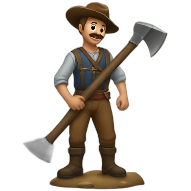 pioneer with axe emoji