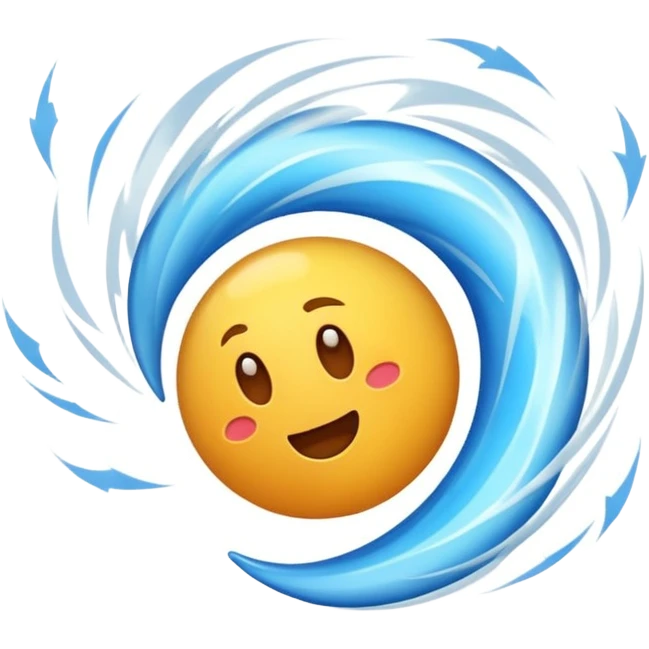 object being blown away emoji