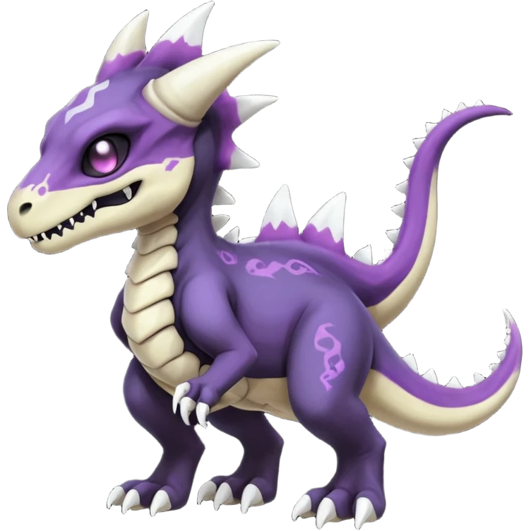 Nebulae Gothic Spooky Marowak-Salandit-Cubone-Duskull-Noibat-Fakémon-hybrid-creature (full body)  emoji