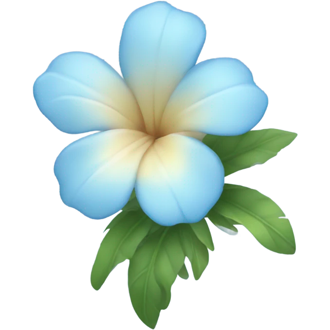 pastel blue Tropical flower emoji
