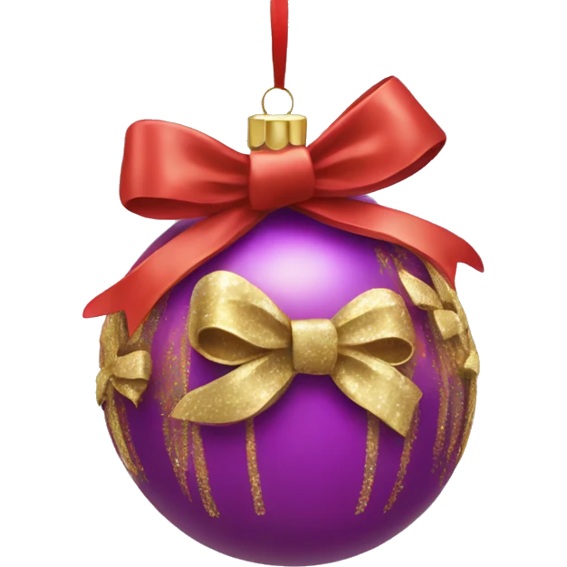 Bauble with bow emoji