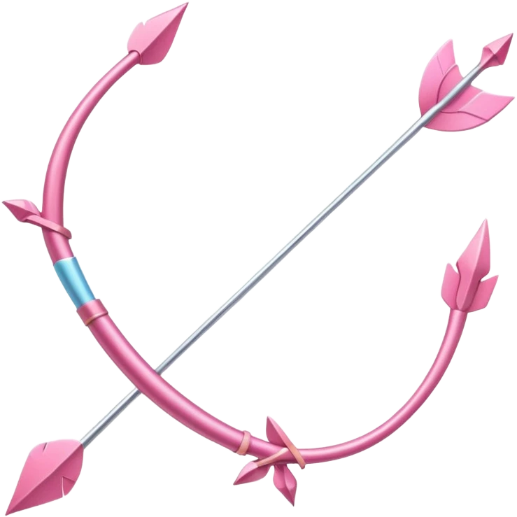 Pink cupids bow and arrow emoji