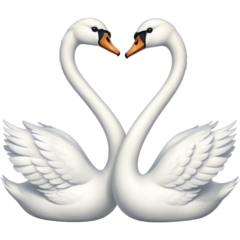 two swans in love but make it look like not ai emoji