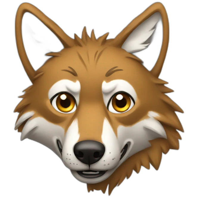 Scarred coyote emoji