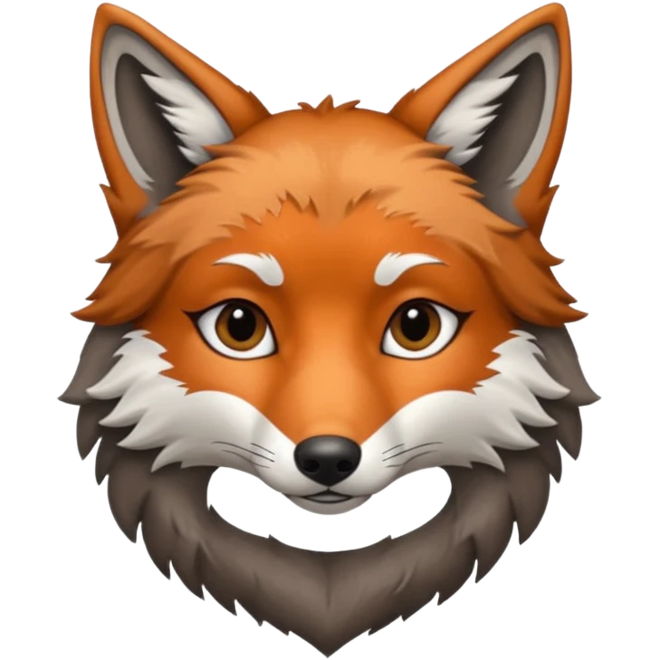 Half fox half wolf 🐺🦊 emoji