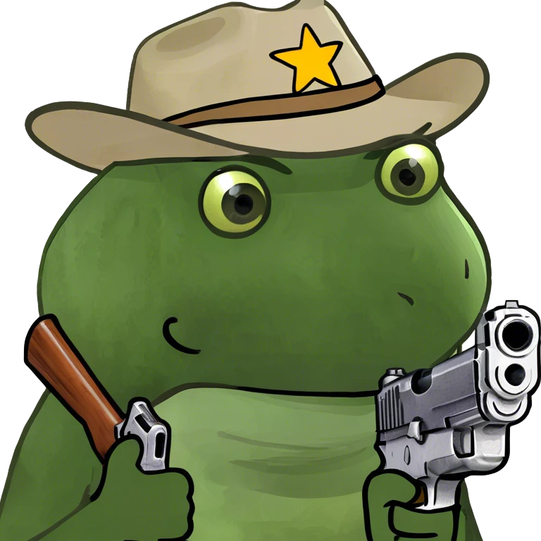holding a gun emoji