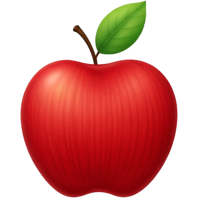 Corduroy plush textured apple emoji