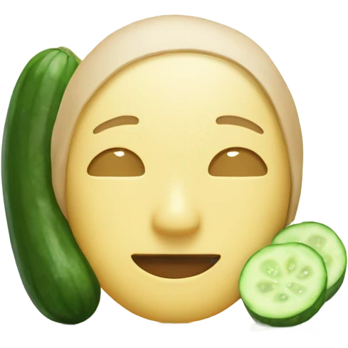 spa emoji cucuber in eyes emoji