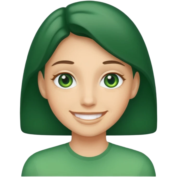 Take this emoji as reference 😍 and change heart eyes into green emoji