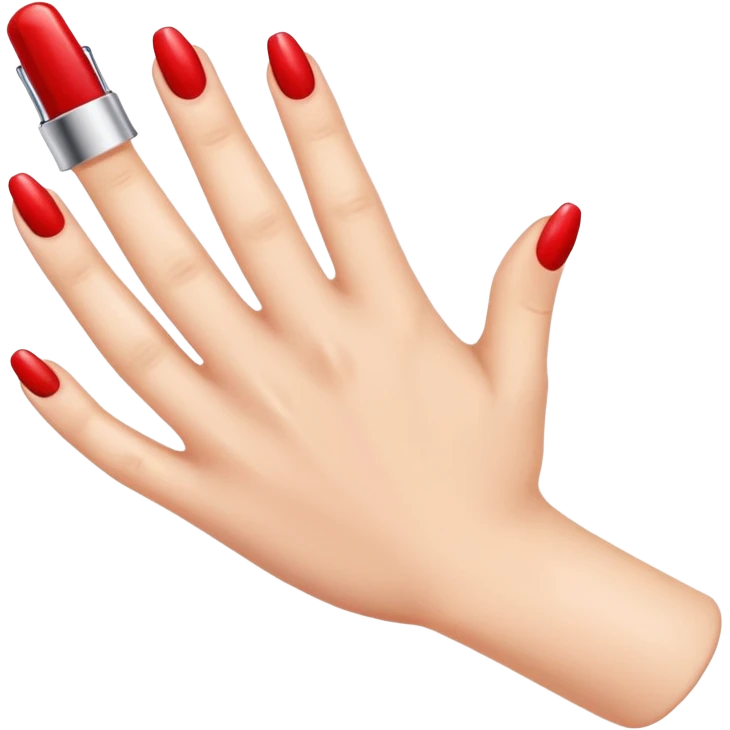 Create an emoji of a hand applying nail polish emoji
