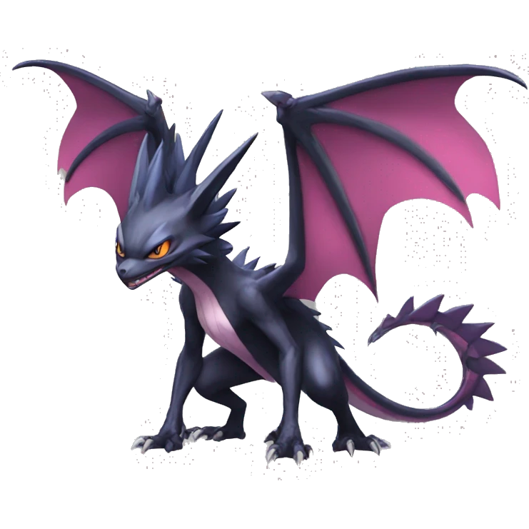 Edgy Cool Nargacuga-Noivern-Pokémon Full Body emoji
