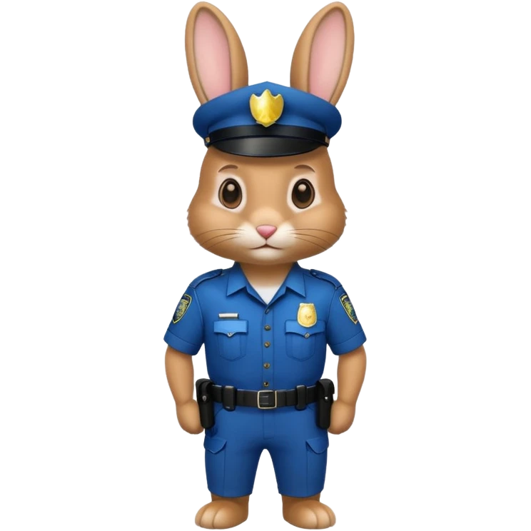 rabbit in police uniform emoji