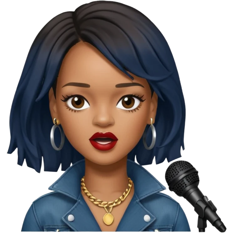 Rihanna singing emoji