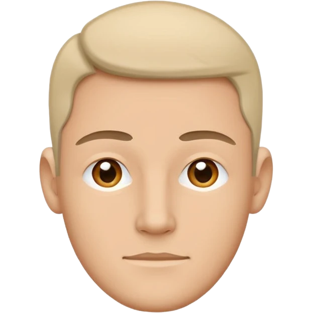 Minimalistic flat vector icon, iOS style, thin black outline on white background. Character guy made in the style of the default avatar. emoji