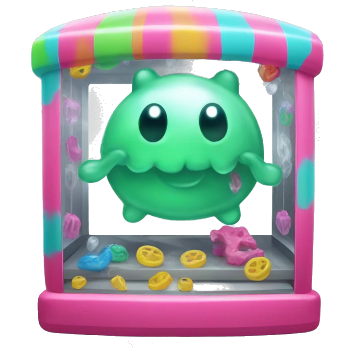 A claw machine made of slime emoji