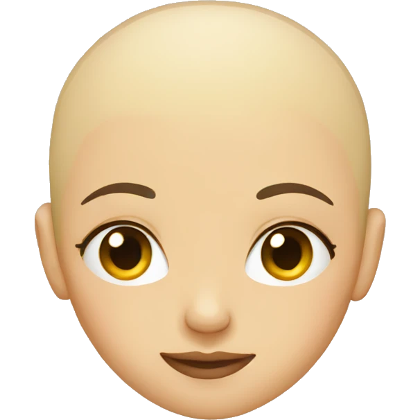 bald female face from side emoji