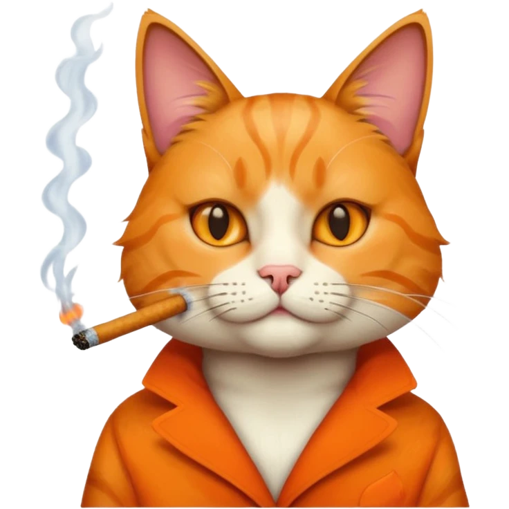 Cat smoking emoji