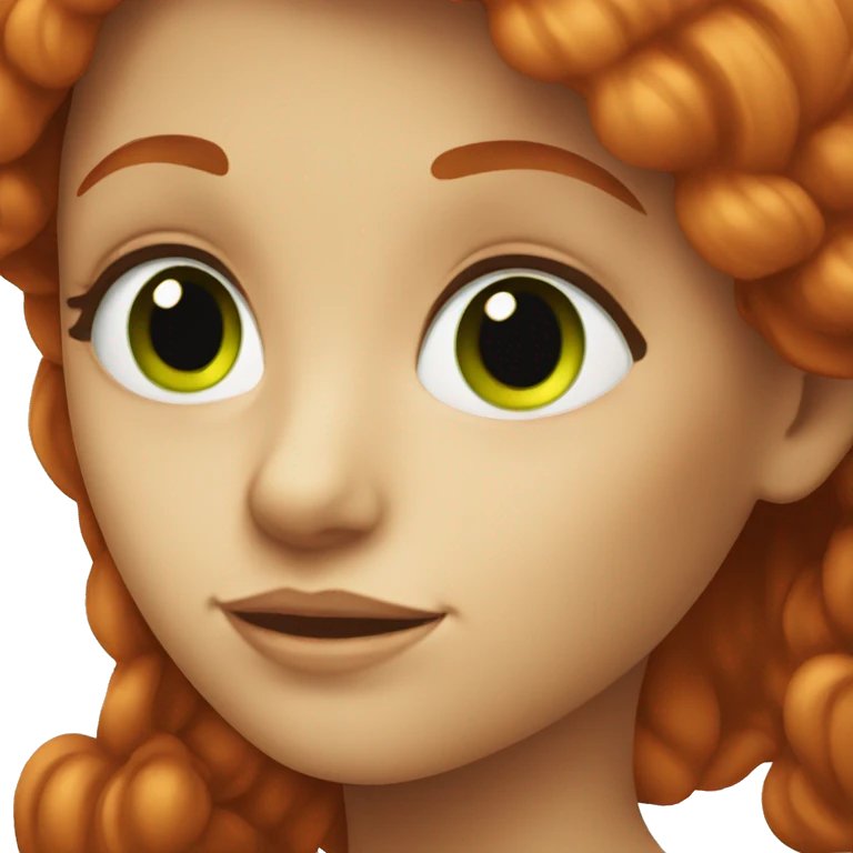 red-haired girl with green eyes emoji
