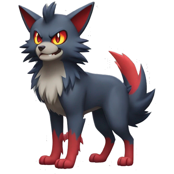 Litten-Zoroark-Mightyena-Zorua full body emoji