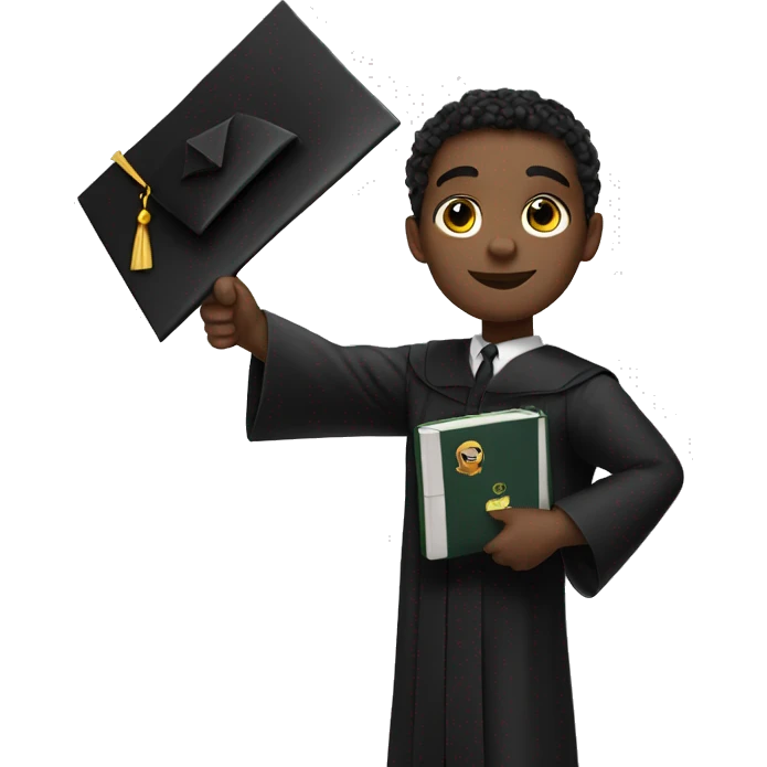 Black Panther  recieving diploma emoji