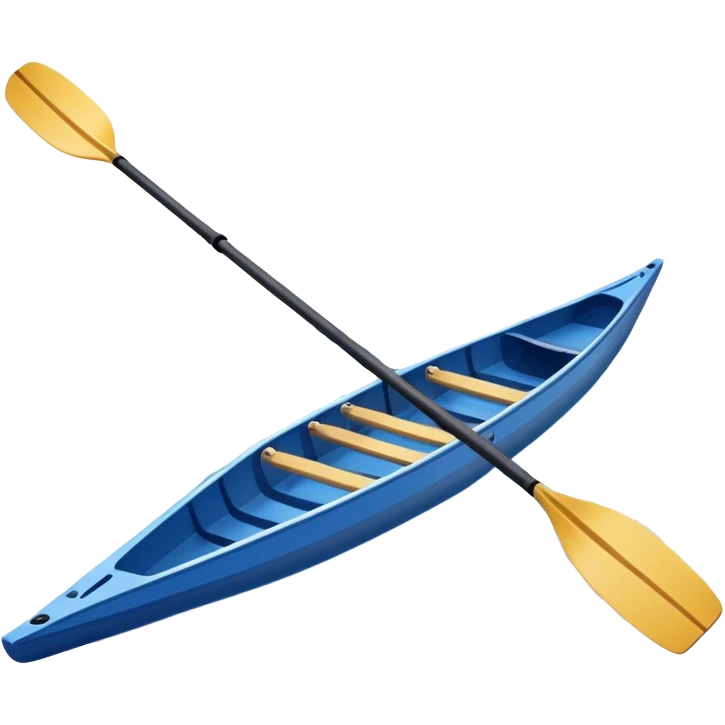 An icon showing a close-up of crossed oars, a sleek racing shell, and rippling water, symbolizing rowing. The design includes droplets in motion and a streamlined boat tip cutting through waves. Transparent background emphasizes strength, precision, and the spirit of competitive rowing emoji