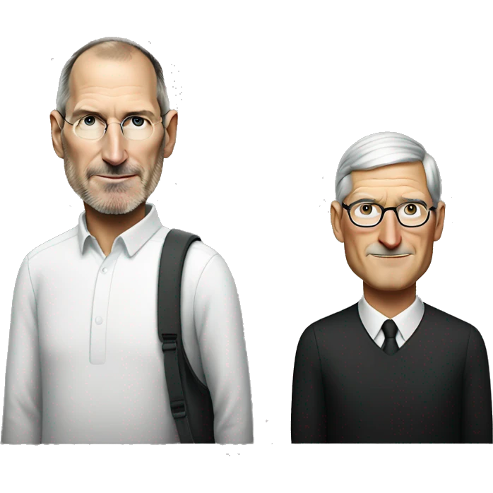 steve jobs and tim cook together emoji