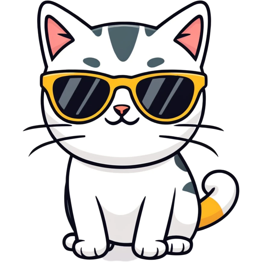 Cat with sunglasses emoji