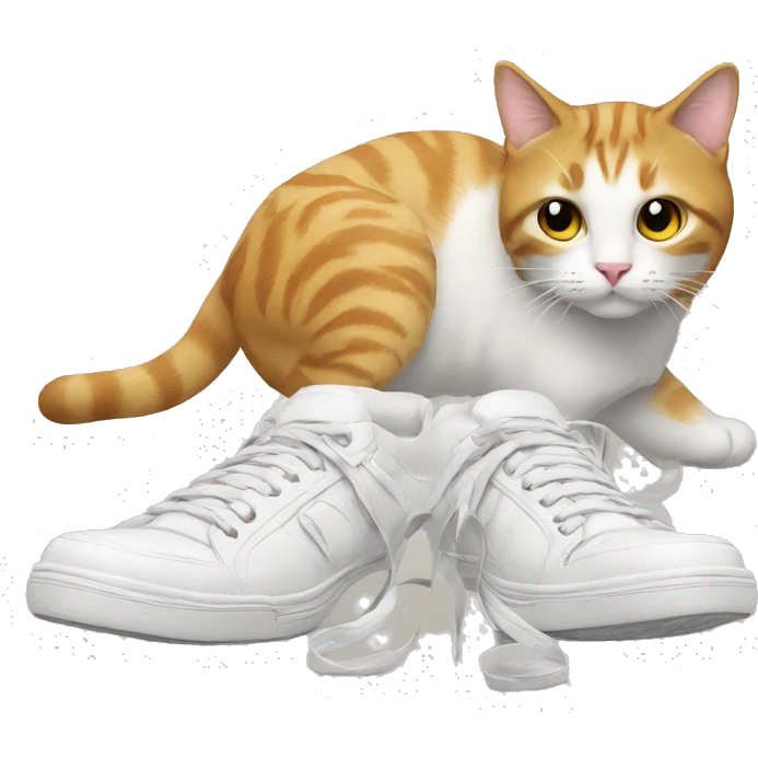cat and sneaker emoji