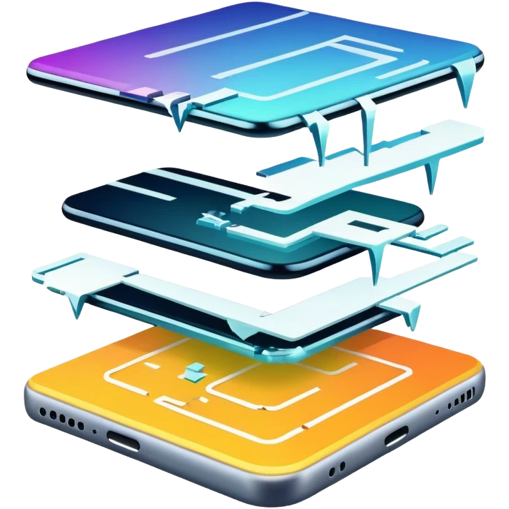 platform with digital glitch effect, corrupted data emoji
