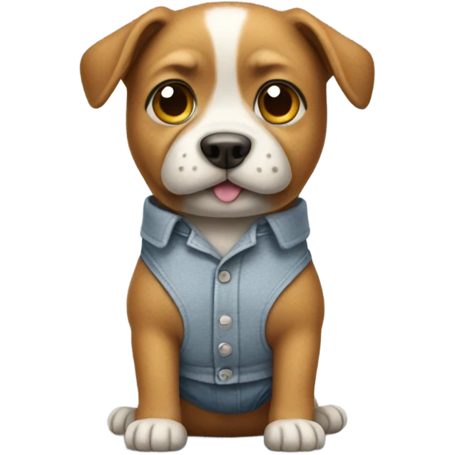 dog wearing a pants emoji