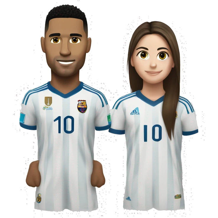 Ronaldo in Messi's uniform emoji