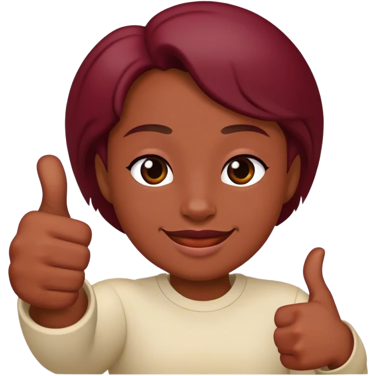 thumbs up burgundy emoji