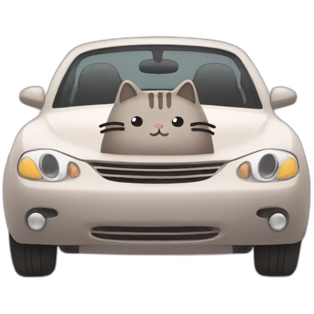 pusheen in car emoji