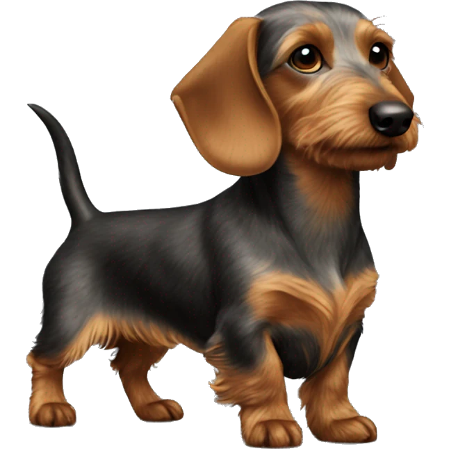 wirehaired dachshund profile entité body emoji